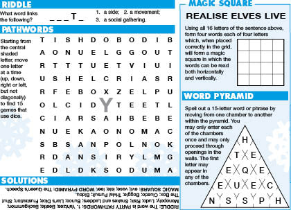 B5 Christmas Puzzle Half-Page (Blue)