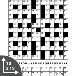 Cross Code — 13x13 grid