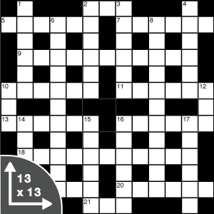 Crossword — Cryptic — 13x13 grid