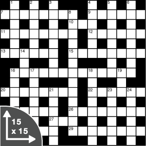 Crossword — General Knowledge — 15x15 grid
