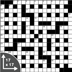 Crossword — Quick — 17x17 grid