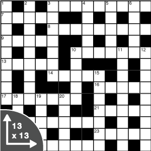 Crossword — Two-Timer — 13x13 grid
